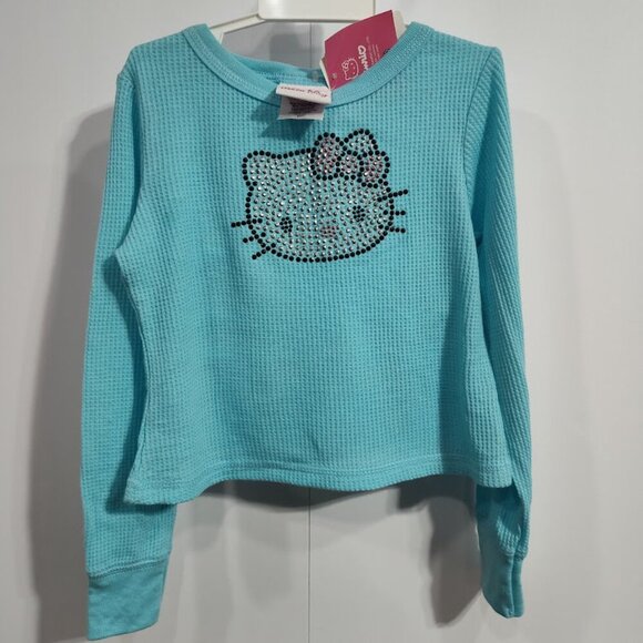 Sanrio 2005 Hello Kitty Rhinestone Cat Long Sleeve Tee Shirt Girls 6 NWT - Picture 9 of 12